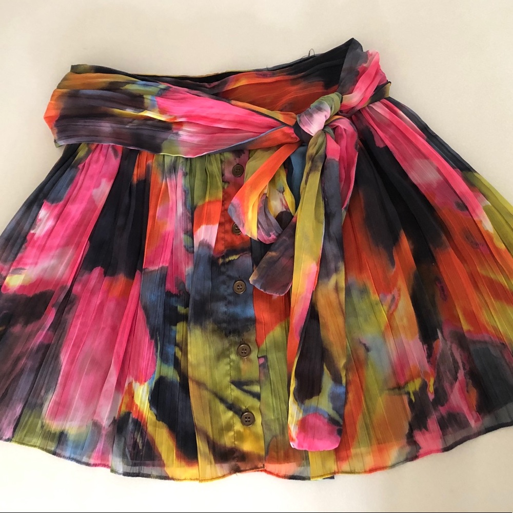 walter baker multicolor mini wrap skirt